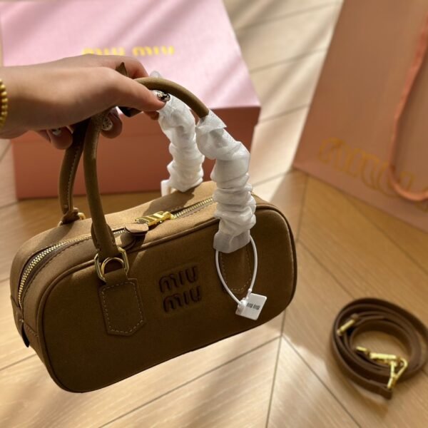 MIU Bowling Bag Brown Suede - Bag