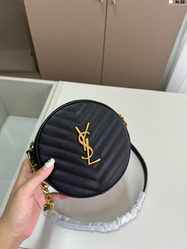 YSL Lou Camera Bag Black Leather – Tasche – Rot