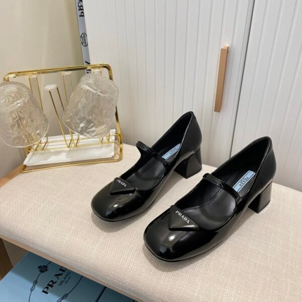PR Brushed Leather Mary Jane Pumps - Heels