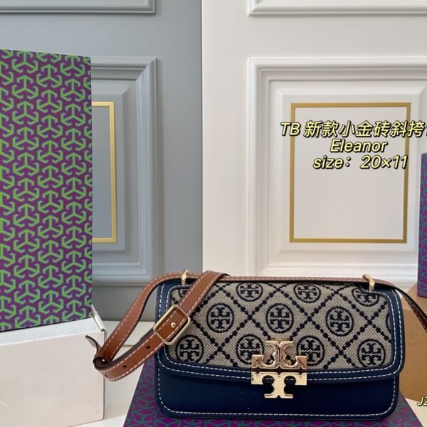 TB Toryburch Eleanor Small Gold Brick Crossbody Bag