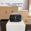 YSL Mini Lou Black/White Leather - Bag