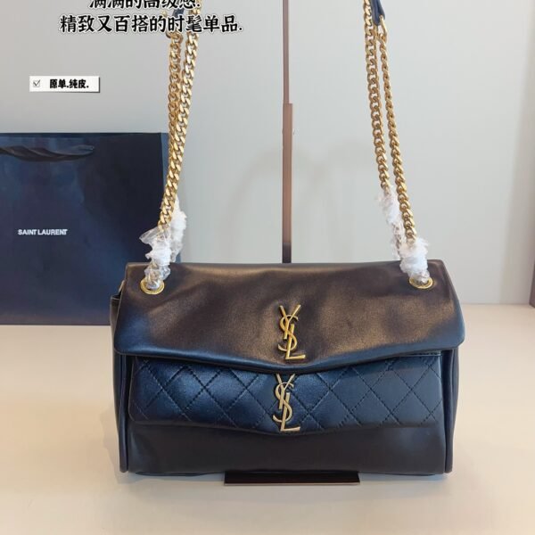 YSL Loulou Puffer Small Black Leather - Bag