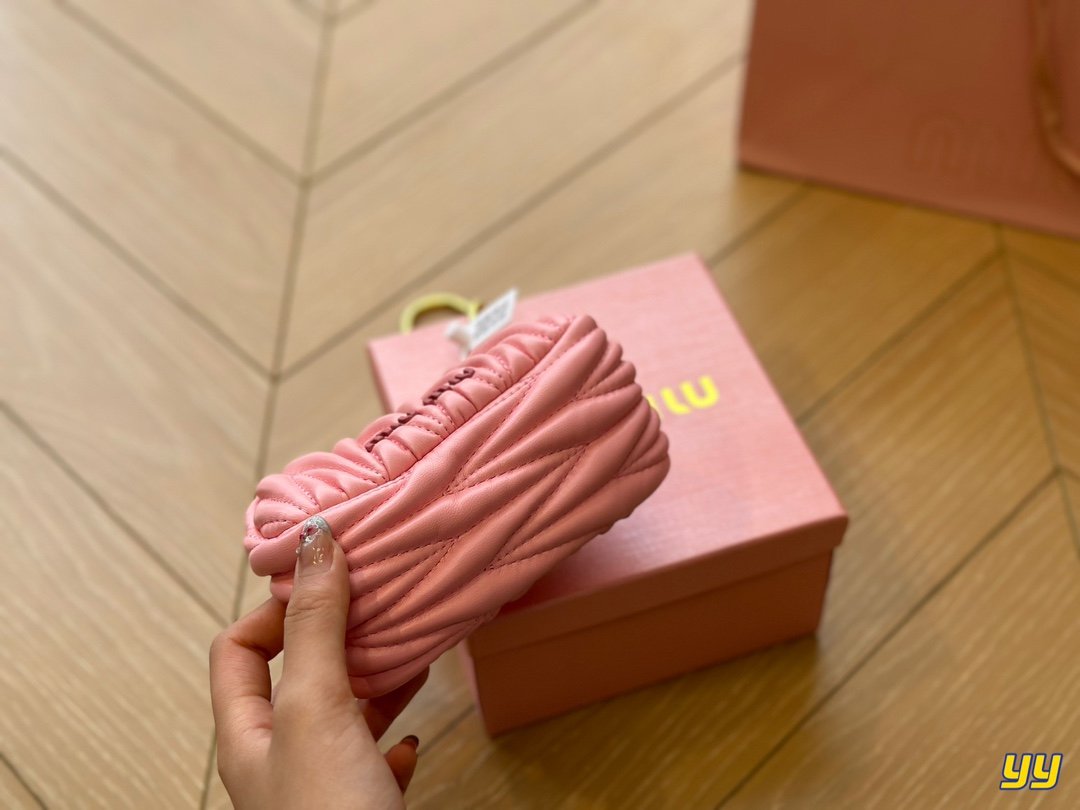 MIU Matelassé Nappa Leather Pink - Bag - Image 7