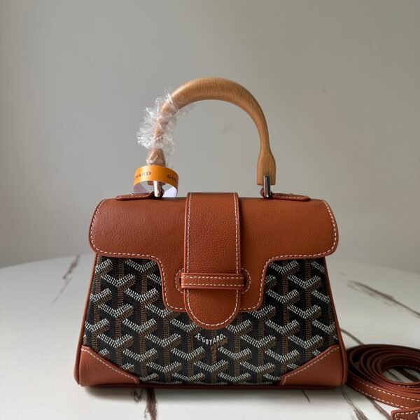 GYD Saigon PM Tan Leather and GYDine Canvas - Bag