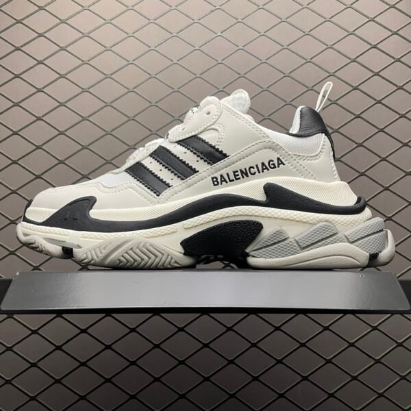 BAL Triple S x AD White/Black - Sneakers