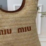 MIU Woven Raffia Tote Natural Raffia – Bag