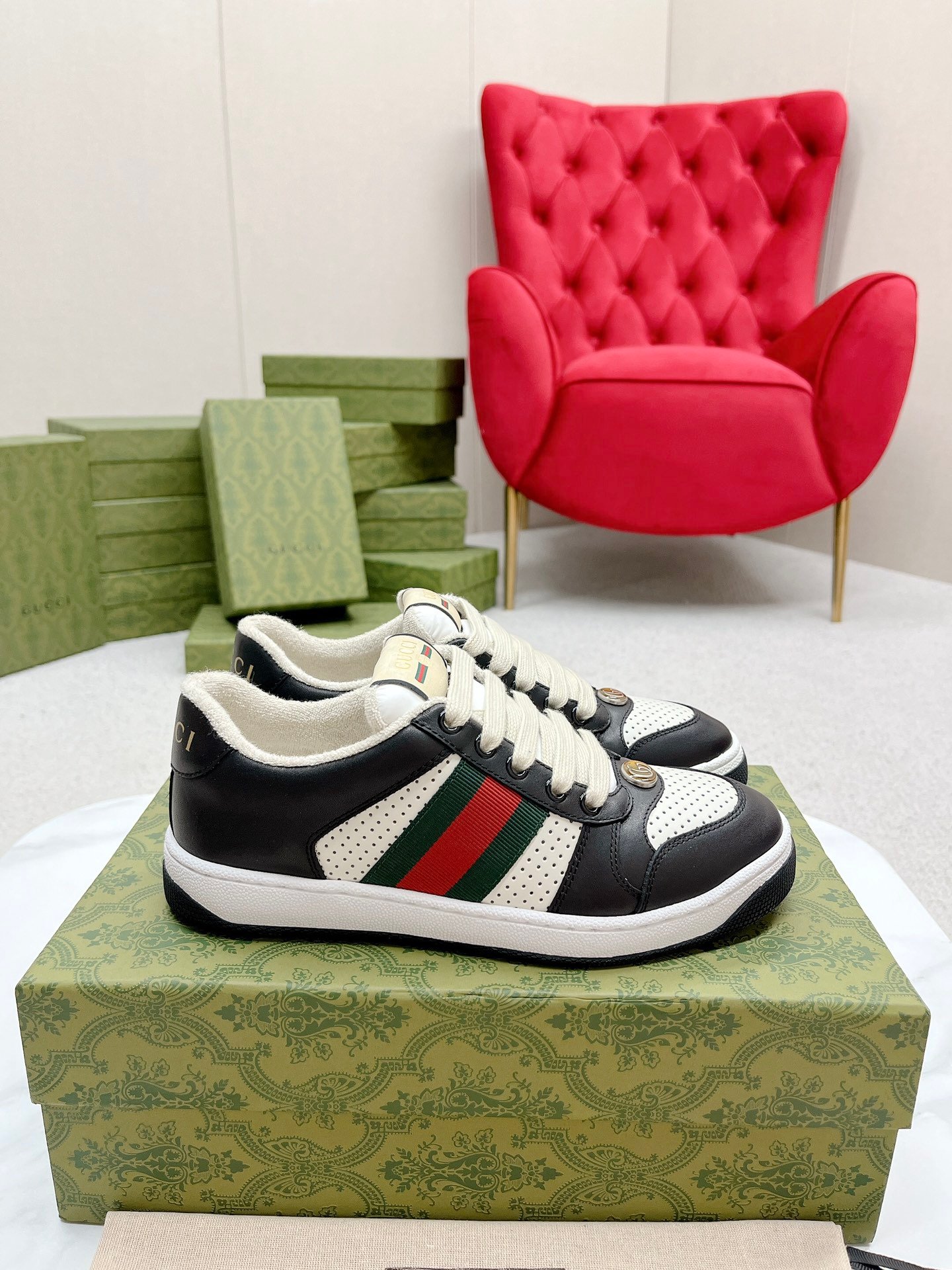GG Screener Black/White - Sneakers
