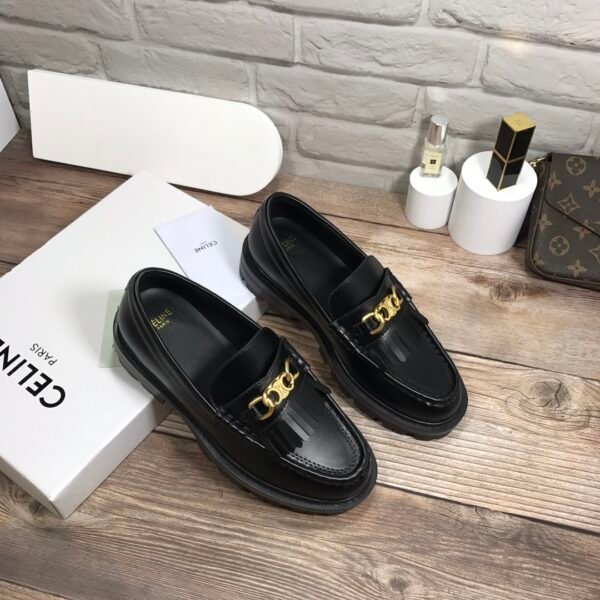 CEL Chain Loafer Black Leather - Shoes
