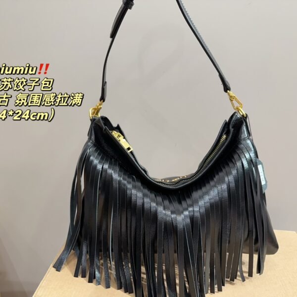 MIU Fringe Hobo Bag - Bag