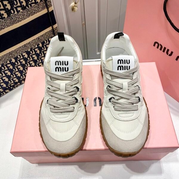 MIU Matelassé Nappa Leather Sneakers - Sneakers