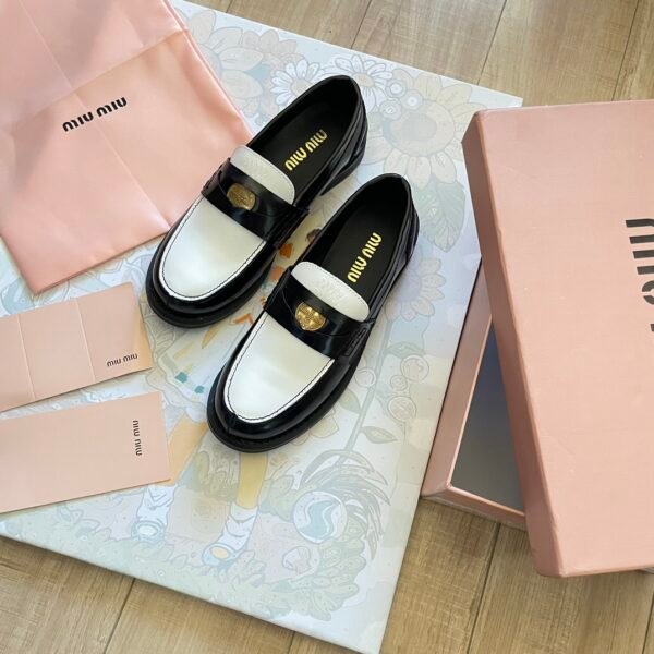 MIU Coin Embossed Loafers - Shoes