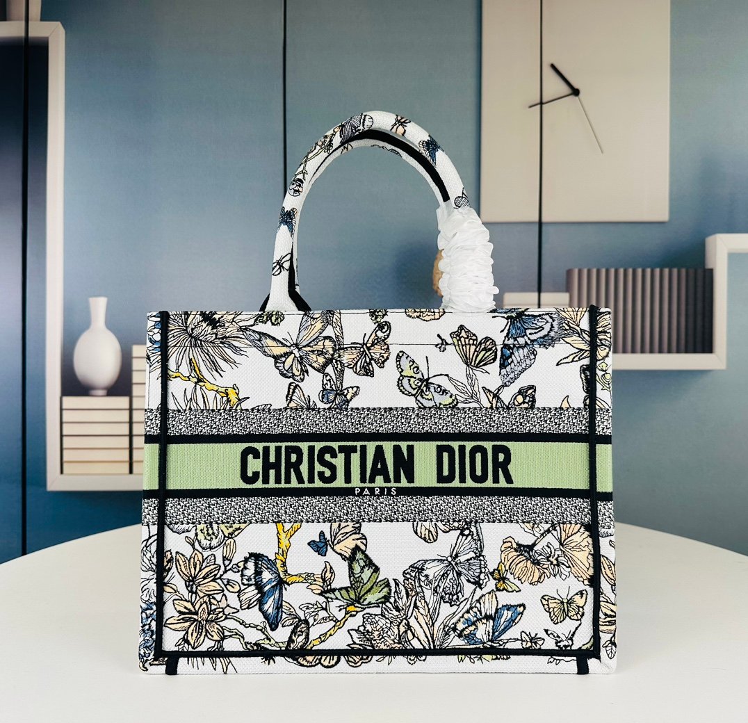 CD Book Tote Embroidered Canvas - Bag