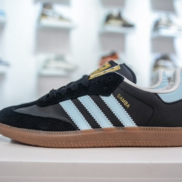 AD Samba Black/Light Blue - Sneakers