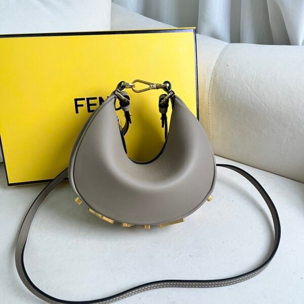 FD O'Lock Hobo Small Taupe Leather - Bag