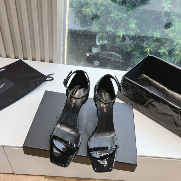 YSL Opyum Patent Leather Sandals - Heels