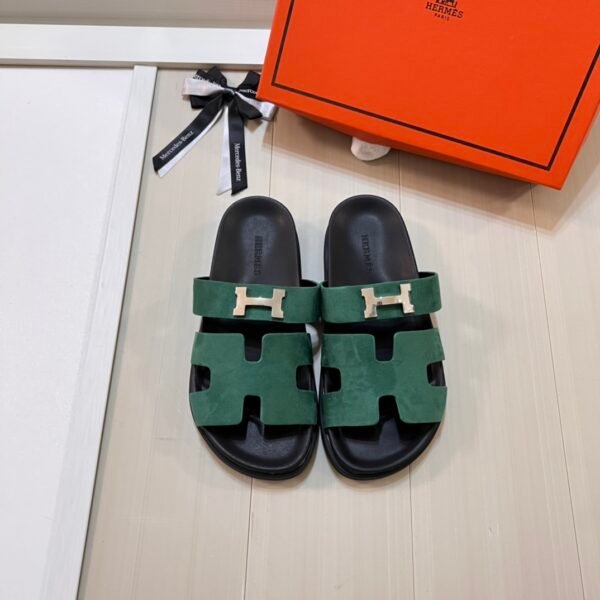 HM Izmir Green Suede - Slides