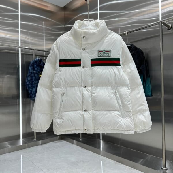 GG Down Jacket with Web Stripe - Jacket