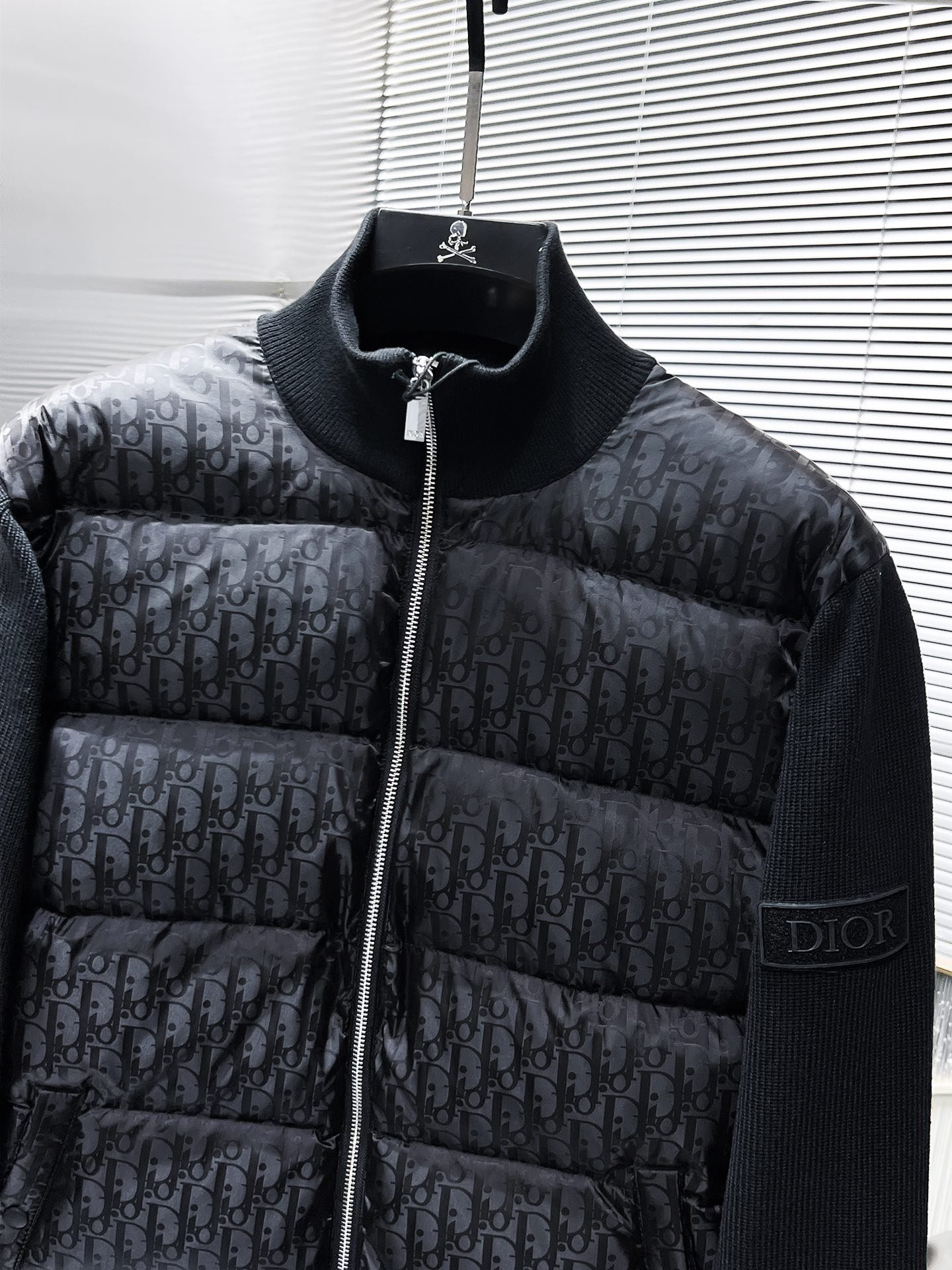 CD Oblique Knit Down Jacket Black - Jacket - Image 4