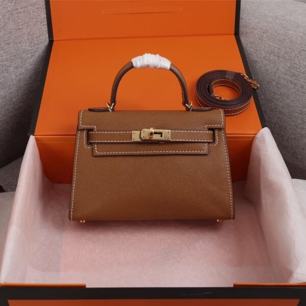 HM Kelly Sellier Mini Gold Epsom Leather - Bag