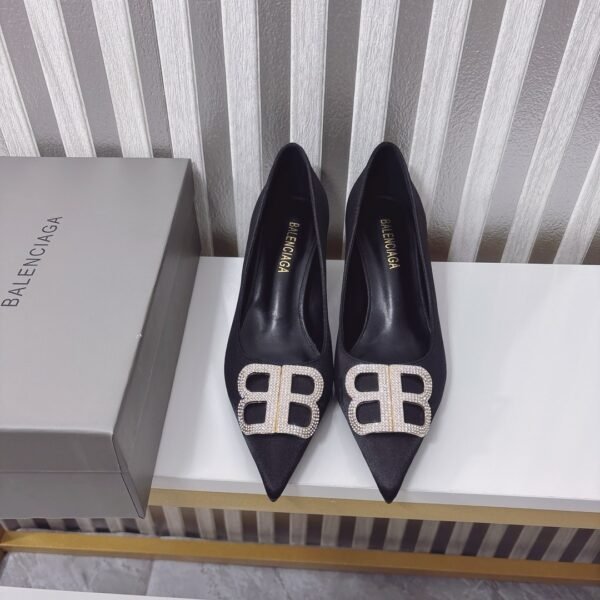 BAL BB Logo Satin Pumps - Heels