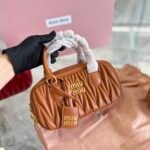 MIU Matelassé Bowling Bag – Bag – Red