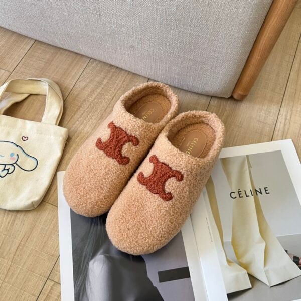 CEL Triomphe Shearling Slippers - Shoes