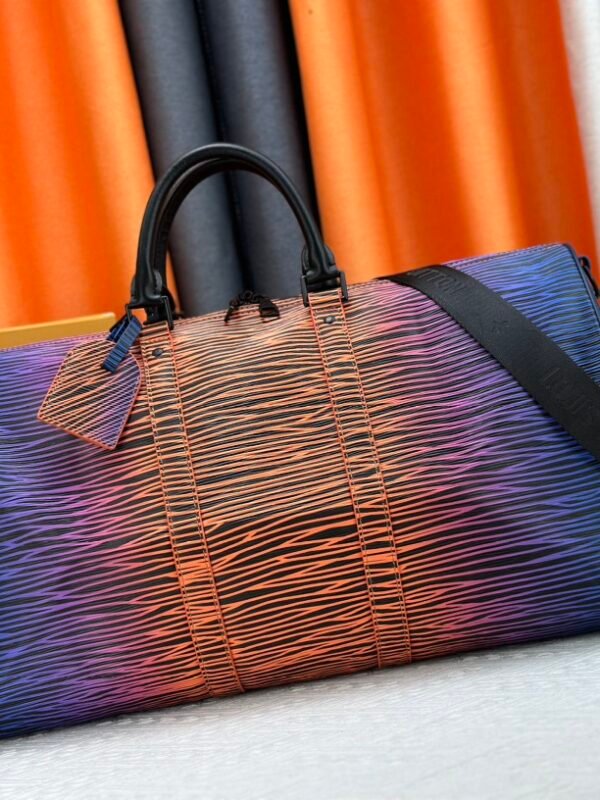 LV Keepall Bandoulière 50 Blue/Orange Wave – Tasche