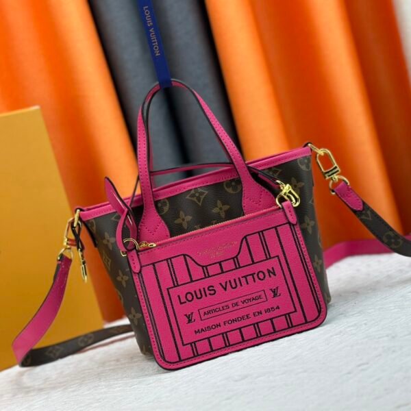 LV Neverfull BB Monogram with Pink Trim - Bag