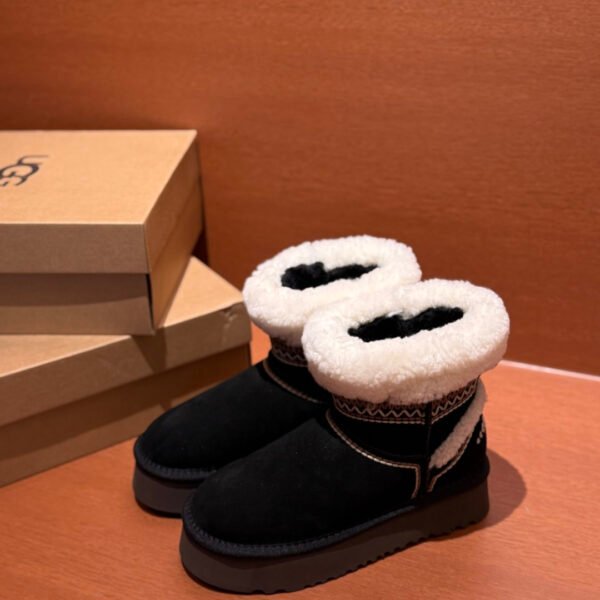 UGG Classic Ultra Mini Platform Black Suede - Boots