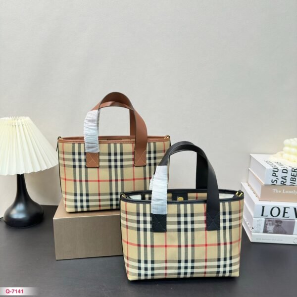 BBR Vintage Check Canvas Mini Title Beige/Black - Bag