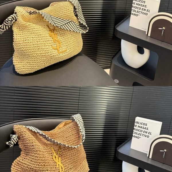 YSL Panier Medium Raffia - Bag