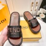FD Colibri Wedge Black Raffia – Sandals