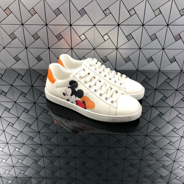 GG Ace Disney White/Orange Leather - Sneakers