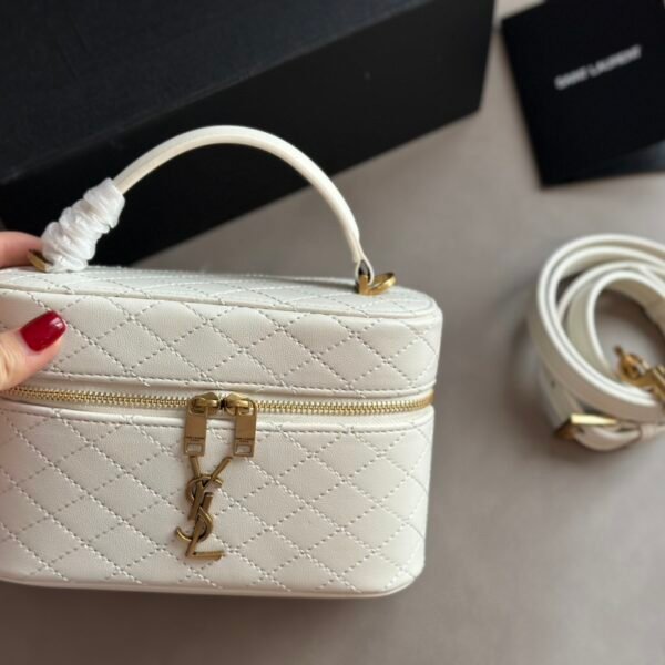 YSL Vanity Small White Quilted Leather - Bag