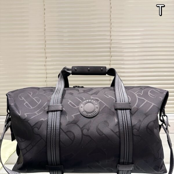 BBR Monogram Stripe E-canvas Duffle Black - Bag
