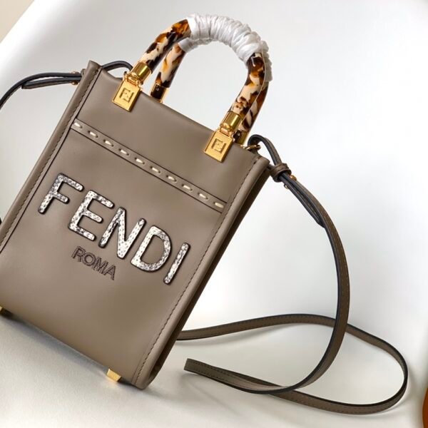 FD Sunshine Shopper Mini Taupe Leather - Bag