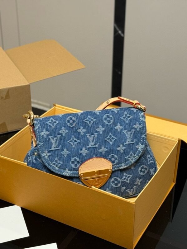 LV Loop Denim Monogram – Tasche – Hellbraun