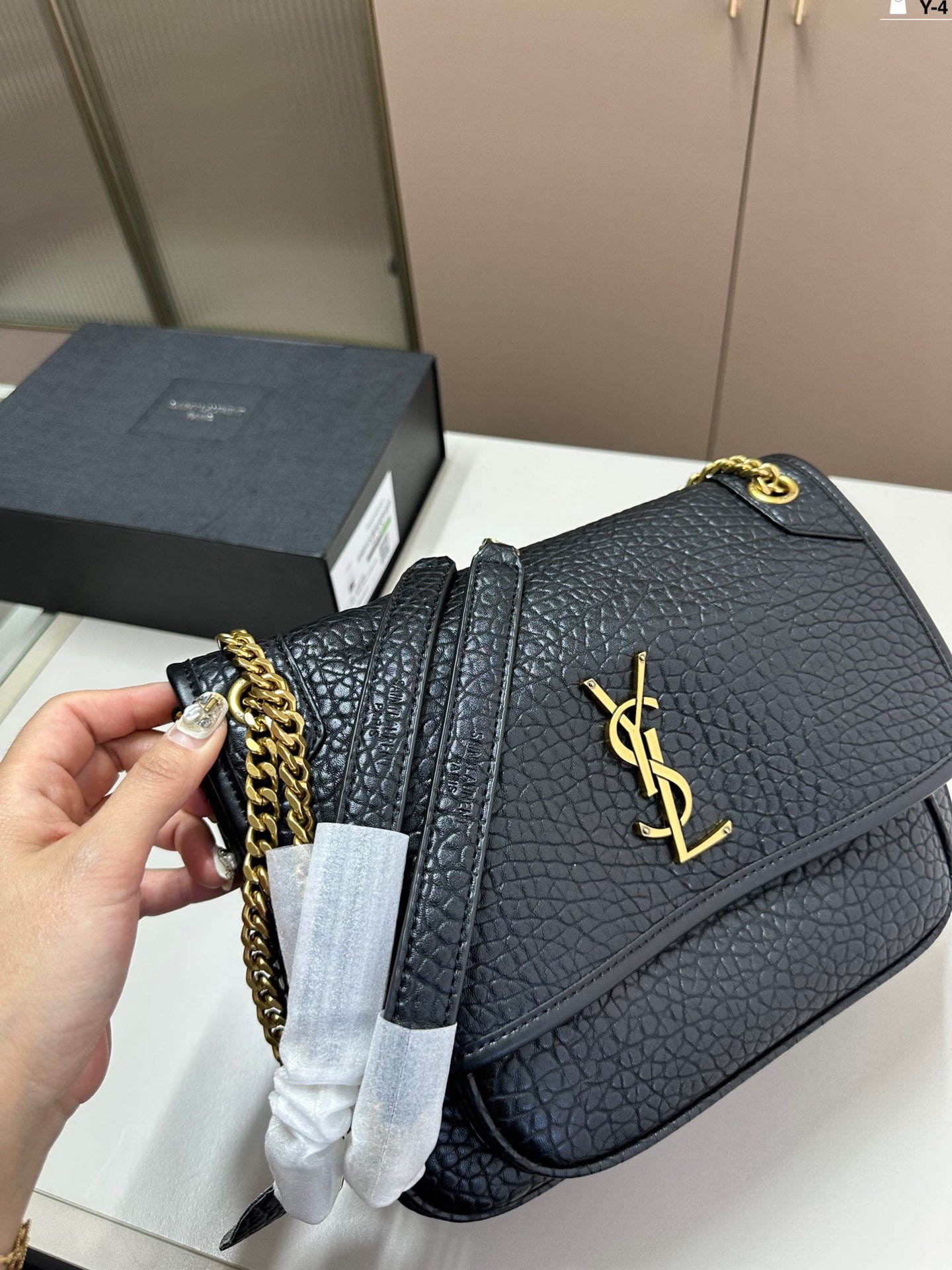 YSL Niki Medium Black Leather - Bag - Image 6