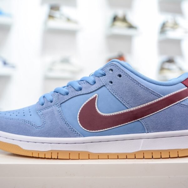 NK Dunk Low Pro QS Blue/Red Suede - Sneakers