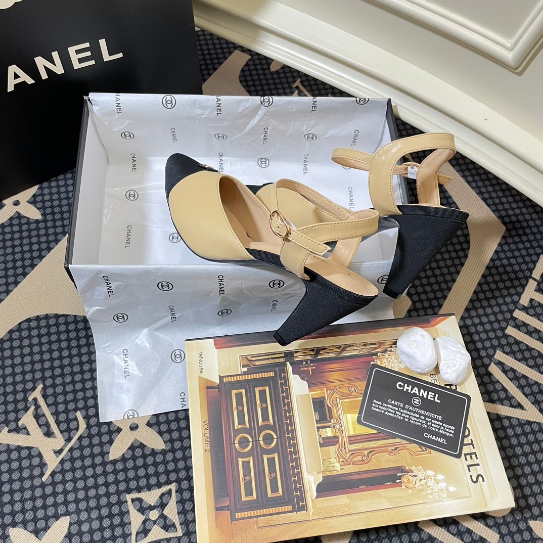 CC Slingback Ballerinas Beige/Black Leather - Heels - Image 6