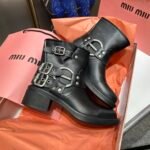MIU Biker Boots – Boots – Black