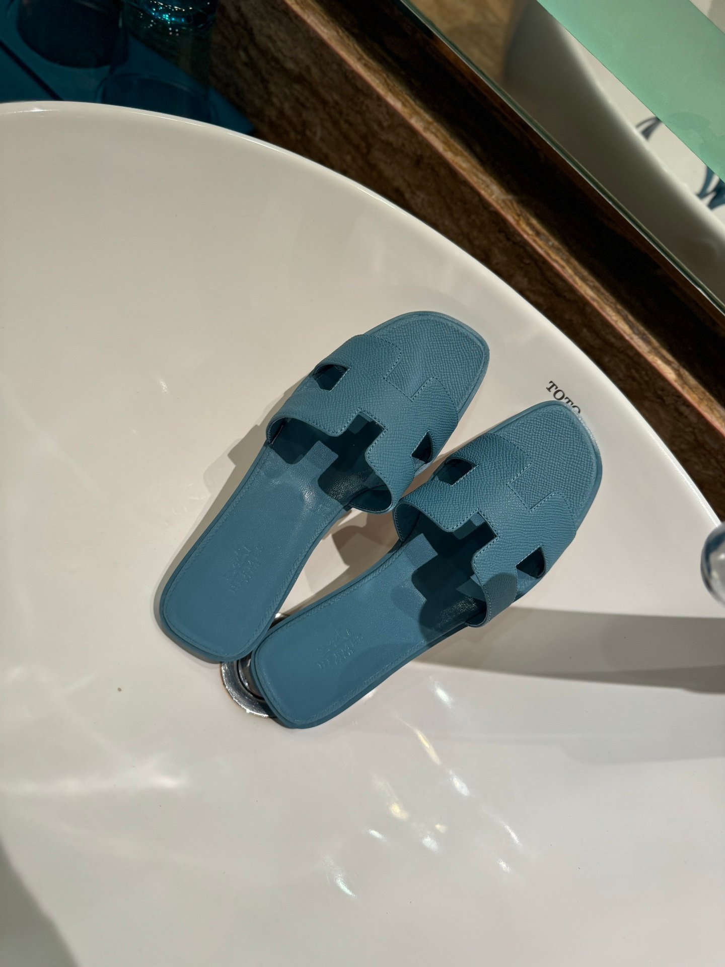 HM Oran Sandals Blue Leather - Sandals - Image 6