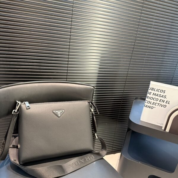 PR Saffiano Leather Pouch Black Leather - Bag