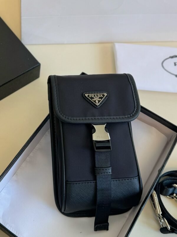 PR Nylon and Saffiano Leather Phone Bag – Tasche