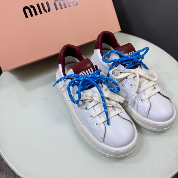 MIU Crystal-Embellished Sneakers White - Sneakers