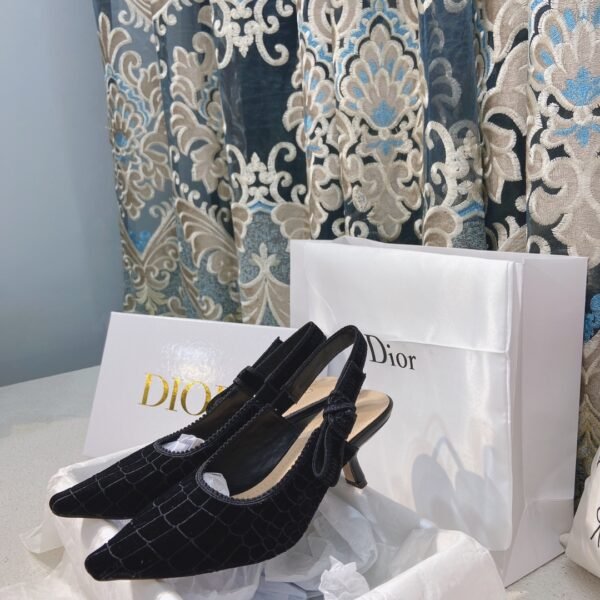 CD J'ACD Slingback Pumps Black Velvet - Heels