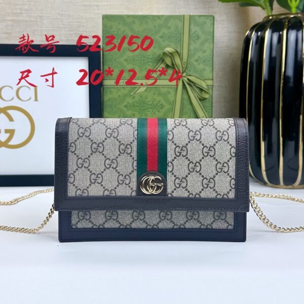 GG Ophidia GG Supreme Chain Wallet Beige/Ebony GG Supreme Canvas - Wallet