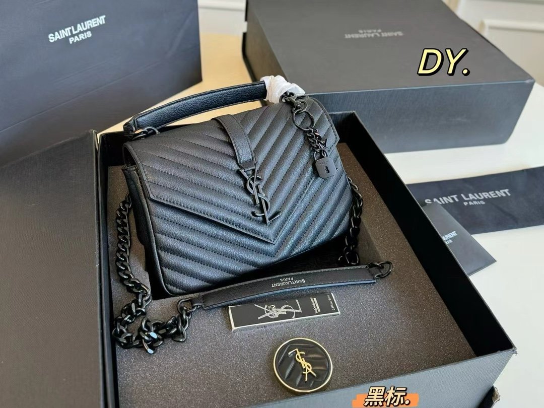 YSL Loulou Small Black Leather - Bag