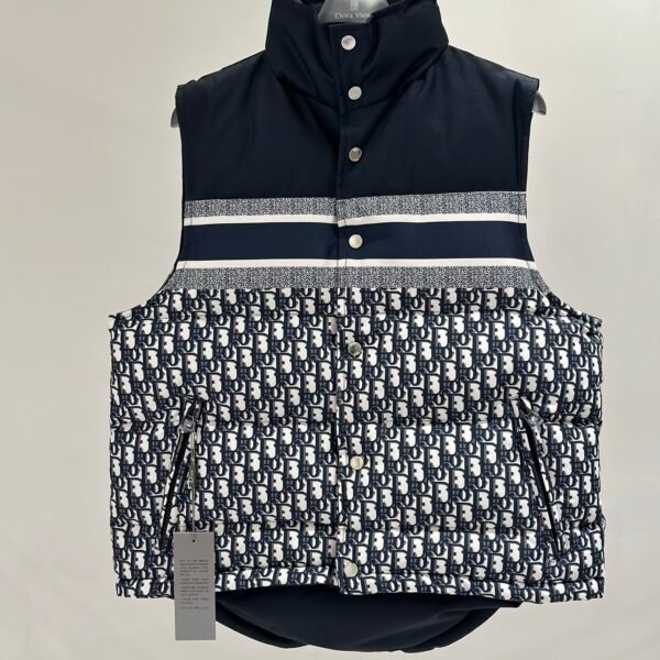 CD Oblique Puffer Vest Navy Oblique - Vest