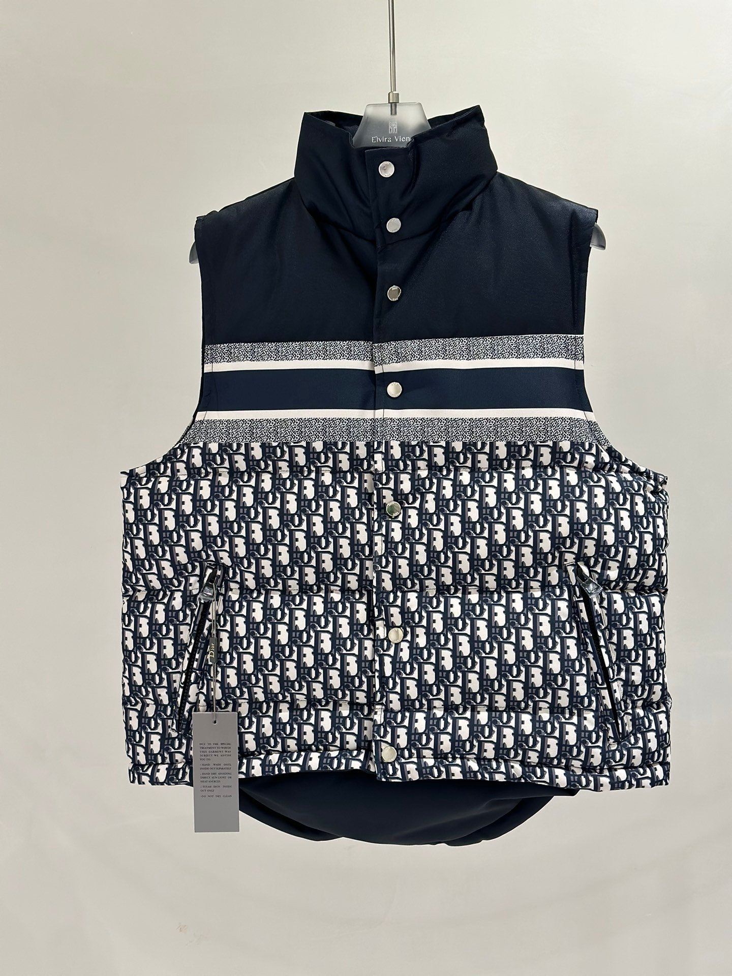 CD Oblique Puffer Vest Navy Oblique - Vest